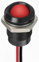 130-2268 RS PRO Red Panel Mount Indicator, 1.8 → 3.3V dc, 14mm Mounting Hole Size, Lead Wires Termination, IP67