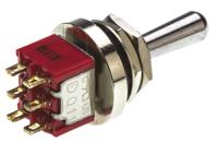 394-437 RS PRO Toggle Switch, Panel Mount, On-Off-On, DPDT, Solder Terminal, 120 ac/dc, 28V ac/dc
