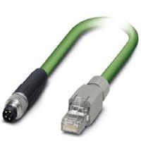 1402452 Phoenix Contact, 500mm Cat5, Green M8 to Male RJ45 Male, Shielded Shielded, Terminated