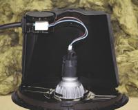 148-00123-spotclip-box-fr-pa66hs-bk HellermannTyton Lighting Cover for use with Reel and blowed-in insulations with LED and Compact Fluorescent Lamps,