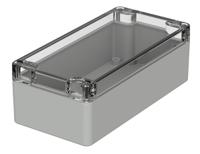 02220100 Bopla Euromas Series Light Grey Polycarbonate Enclosure, IP66, IK07, Transparent Lid, 160 x 80 x 55mm