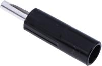 103-7621 RS PRO Black Male Banana Plug, 4 mm Connector, Solder Termination, 10A, 50V, Nickel Plating