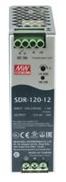 sdr-120-12 MEAN WELL SDR Switched Mode DIN Rail Power Supply, 88 → 264V ac ac Input, 12V dc dc Output, 10A Output, 120W