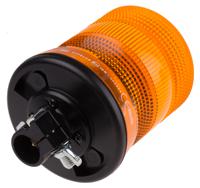 907-6019 RS PRO Amber Flashing Beacon, 10 → 100 V dc, DIN Mount, Tube Mount, LED Bulb, IP56