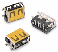 629104190121 Wurth Elektronik Straight, SMT, Socket- Single Port Type A 2.0 USB Connector