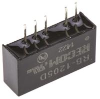 rb-1205d Recom RB DC-DC Converter, ±5V dc/ ±100mA Output, 10.8 → 13.2 V dc Input, 1W, Through Hole, +85°C Max Temp -40°C