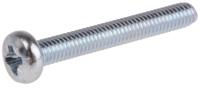 553-582 RS PRO Pozi M4 Pan Steel Machine Screws DIN 7985 x 30.0mm