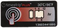 tp136 Timestrip Non-Reversible Temperature Label Indicator, 27°C to 30°C