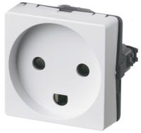 501d6011 LK White 1 Gang Plug Socket, 10A, Type K - Danish, Indoor Use