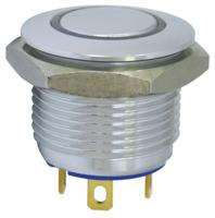 mav16care-5-jr-12v KNITTER-SWITCH Illuminated Push Button Switch, Momentary, Panel Mount, 16mm Cutout, SPST, Yellow LED, 36V dc, IP67