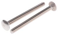 122-4434 Plain Stainless Steel Coach Bolt, M8 x 100mm