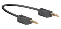 280039-030-21 Staubli 2 mm Connector Test Lead, 10A, 30 V ac, 60V dc, Black, 300mm Lead Length