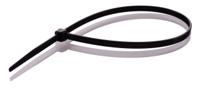 233-487 RS PRO Cable Tie, 300mm x 4.8 mm, Black Nylon, Pk-100