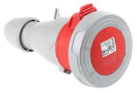 5-554-19 Legrand, P17 Tempra Pro IP66, IP67 Red Cable Mount 3P + N + E Industrial Power Socket, Rated At 32A, 415 V