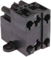 9303048530 Wieland ST18 Series Distribution Block, 3-Pole, Male to Female, 3-Way, 16A, IP20