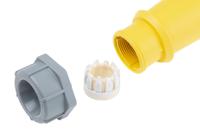 551 MENNEKES, AM-TOP IP67 Yellow Cable Mount 3P Industrial Power Socket, Rated At 32A, 110 V
