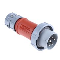 3821 MENNEKES, PowerTOP IP67 Red Cable Mount 3P + N + E Industrial Power Plug, Rated At 16A, 400 V
