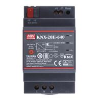 knx-20e-640 MEAN WELL KNX Switched Mode DIN Rail Power Supply, 180 → 264 V ac, 254 → 370 V dc, 30V dc dc Output,