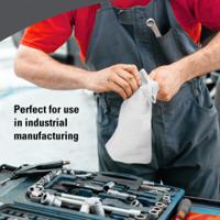 8388 WYPALL Power Clean Heavy Duty Cloths  White Wipes for Industrial Cleaning, Dry Use, Quarter Fold of 50, 305 x