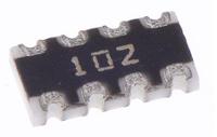 cat16a-102j4lf Bourns 1kΩ Resistor Array, 4 Resistors, 0.25W total, 1206 (3216M), Concave