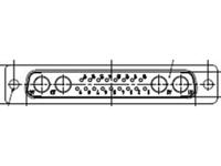 fm21wa4pa-k120-1727040023 FCT from Molex 172704 17 Way Panel Mount D-sub Connector Plug, 2.84mm Pitch