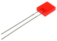 l-153idt Kingbright2.5 V Red LED Rectangular Through Hole, L-153IDT
