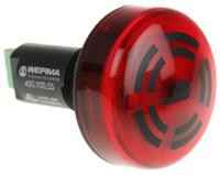 45010055 Werma 450 Series Red Buzzer Beacon, 24 V, IP65, Panel Mount, 80dB at 1 Metre