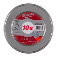 4932478997 Milwaukee CUT.W Cutting Disc, 115mm x 1mm Thick, 10 in pack