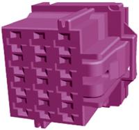 5-968972-1 TE Connectivity, AMP MCP 2.8 Automotive Connector Socket Purple 12 Way