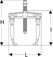 u42 Facom Gear Bearing Puller, 10 → 85 mm Capacity, 1.5t Force