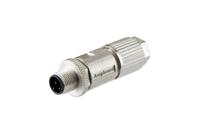 msas-04bmmd-sl8004 Amphenol Industrial Industrial Circular Connector, 4 Contacts, Cable, M12 Connector, Plug, Male, IP68, MSAS Series