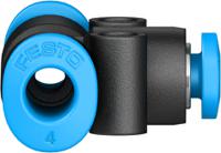 qsmt-4-3 Festo QS Series Tee Tube-to-Tube Adaptor, Push In 4 mm to Push In 3 mm, Tube-to-Tube Connection Style, 153368