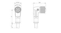 rkwt-8-6-3375-m Lumberg Automation Female 6 way M12 to 8 way Free Cable End Connector Cable, 1 m