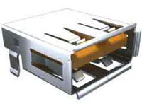 usbr-a-s-s-o-th Samtec, Through Hole, Socket- Single Port Type A 2.0 USB Connector