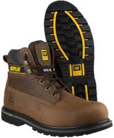 p708025 CAT Holton Brown Steel Toe Capped Men's Safety Boots, UK 7, EU 41