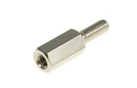 304310040050 Essentra Standoff, M3 x M3 Thread, 10mm Body, Brass, Male/Female, 8mm Stud