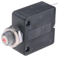 w58-xb1a4a-30 TE Connectivity Thermal Circuit Breaker - W58  Single Pole 50 V dc, 250V ac Voltage Rating, 30A Current Rating