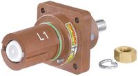 npdft-1-bn-l-t6 ITT Cannon, Veam Powerlock Brown Panel Mount Industrial Power Socket, Rated At 660A, 1.0 kV