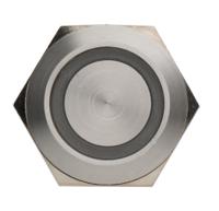 mpi00228gn6 Bulgin MPI002 Series Illuminated Push Button Switch, Momentary, Panel Mount, 19.2mm Cutout, SPST, Green LED, 6V dc, IP66
