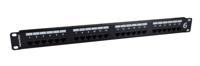 htc-c6u-pp241ubkb HellermannTyton Connectivity HTC Series Cat6 24 Port RJ45 Patch Panel Unshielded 1U Black