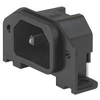 gsp181011 Schurter C14, C18 Panel Mount, Screw Mount IEC Connector Male, 10A, 250 V ac, Fuse Size 30.30 x 25.50mm