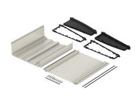 92385265hmt1 Bopla Alu-Topline Series Natural Anodized ABS, Aluminium Desktop Enclosure, Sloped Front, 232.60 x 265 x 86.20mm