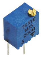 t63yb201kt20 200Ω, Through Hole Trimmer Potentiometer 0.25W Top Adjust Vishay, T63