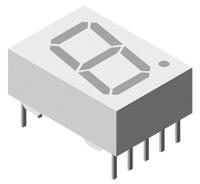 tdso5150 TDSO5150 Vishay 7-Segment LED Display, CA Red-Orange 5 mcd RH DP 13mm