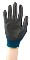 11616110 Ansell HyFlex 11-644 Black Nylon, Polyethylene, Spandex Nylon Work Gloves, Size 11, Polyurethane Coating