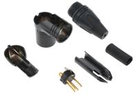 nc4mrx-b Neutrik Cable Mount XLR Connector, Right Angle, Male, 50 V, 4 Way, Gold over Nickel Plating