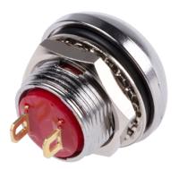 891-9832 RS PRO Miniature Push Button Switch, Momentary, Panel Mount, 13.6mm Cutout, SPST, 250 V ac @ 200 mA, 50 V dc @ 200 mA,
