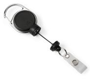 832901 Durable Black Metal Badge Reel