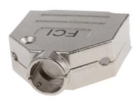 8655mh1501bklf Amphenol Communications Solutions 8655MH Series Die Cast Zinc D Sub Backshell, 15 Way, Strain Relief