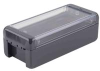 96024124-b-180806-pc-v0-g-7024 Bopla Bocube Series Graphite Grey Polycarbonate V0 Enclosure, IP66, IP68, IK07, Transparent Lid, 191 x 80 x 60mm
